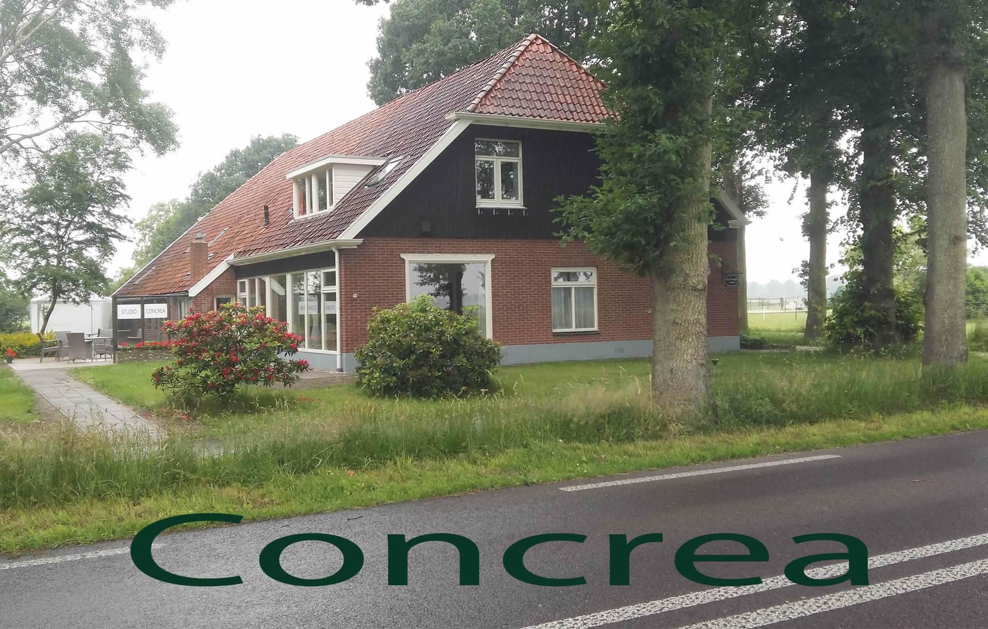 Concrea, Creatie en recreatie, Natuur en cultuur, atelier en expositieruimte, Bed & Breakfast, Artist in residence, Cursussen en workshops: Word vriend van Concrea